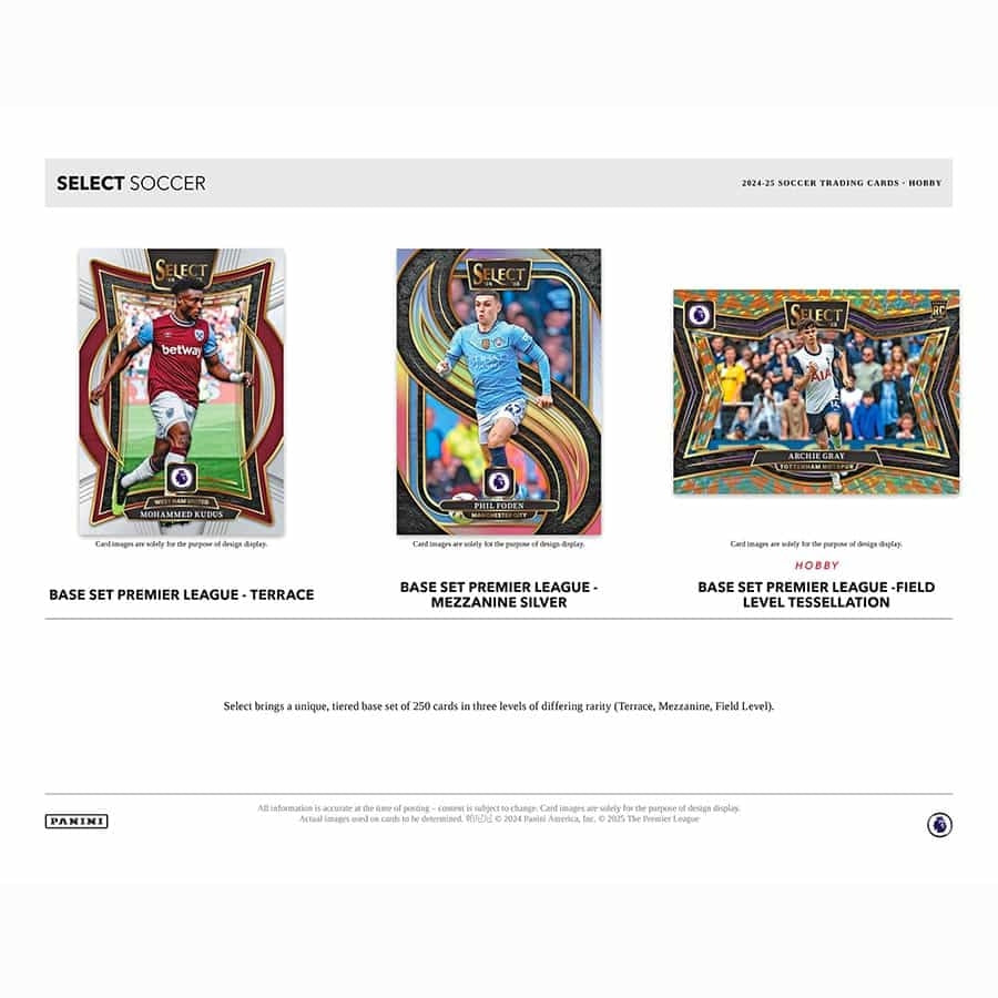 2024/25 Panini Select Premier League Soccer (Fußball) EPL Hobby Box