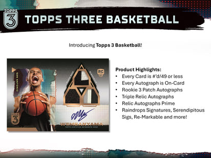 2023/24 Topps Three Basketball Hobby Box