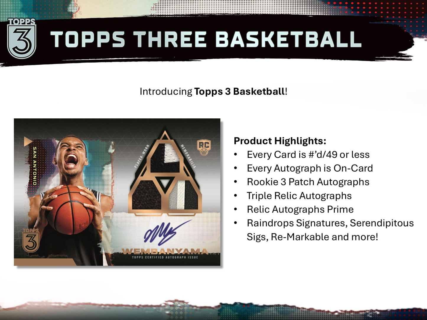 2023/24 Topps Three Basketball Hobby Box