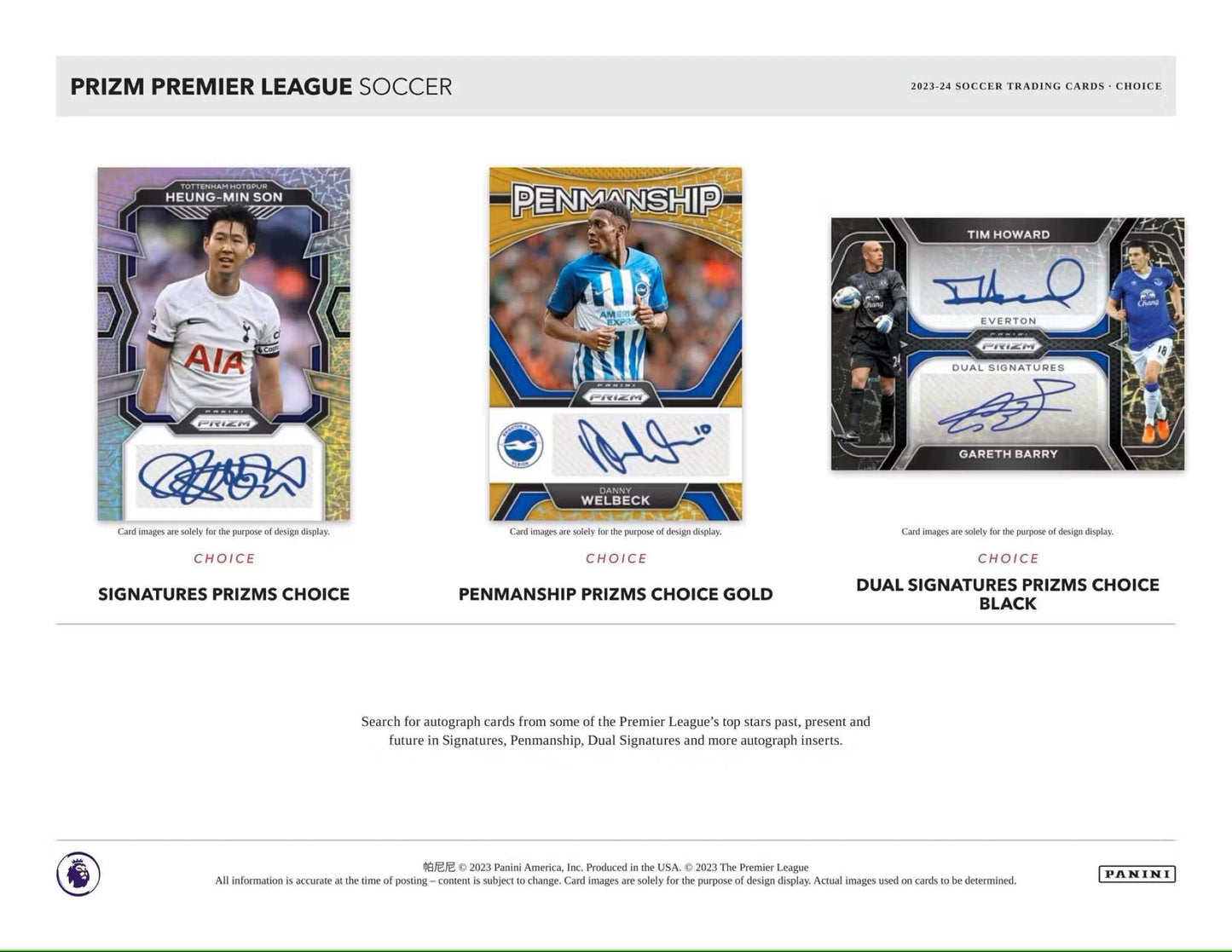 2023/24 Panini Prizm Premier League Soccer (Fußball) EPL Choice Box