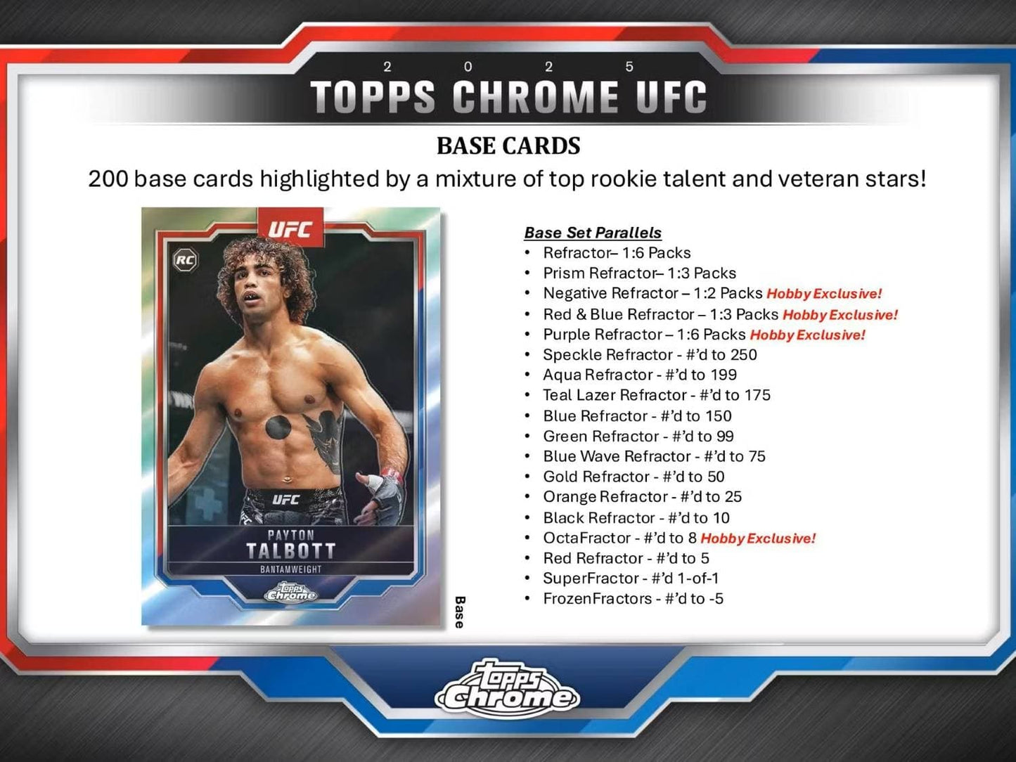 2025 Topps Chrome UFC Hobby Box