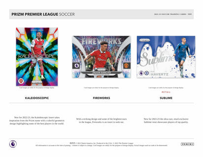 2022/23 Panini Prizm Premier League Soccer (Fußball) EPL Retail Box