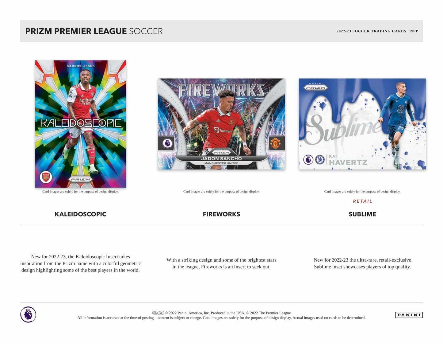 2022/23 Panini Prizm Premier League Soccer (Fußball) EPL Retail Box