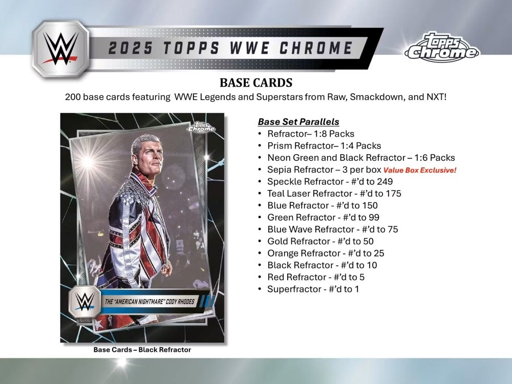 2025 Topps Chrome WWE Wrestling Blaster Box