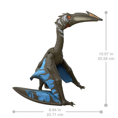 Jurassic World Rebirth Quetzalcoatlus Action Figure, Winged Dinosaur Toy with Sound, Aerial Ambush