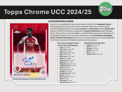 2024/25 Topps Chrome UEFA Club Competitions Soccer (Fußball) Hobby Box