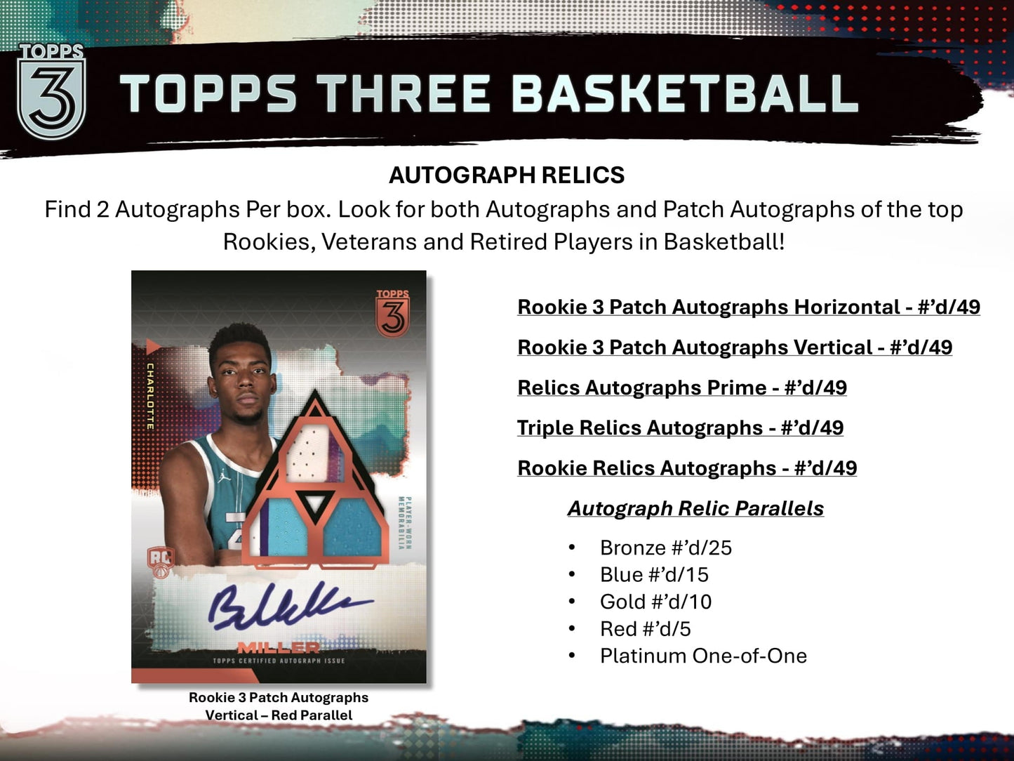 2023/24 Topps Three Basketball Hobby Box