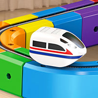 Track Fusion Train Set, 51Pcs Flexible Race Trackfusion Train, Magic Rail Cube Magnetic Monorail, Antigravity Car Block Track Fusion Toy for Kids