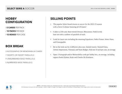 2022/23 Panini Select Serie A Soccer (Fußball) Hobby Box