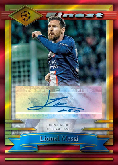 2022/23 Topps Finest Flashbacks UEFA Club Competitions Soccer (Fussball) Hobby Box