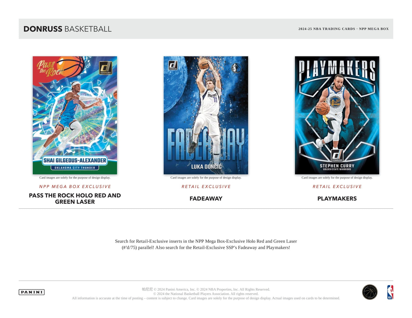 2024/25 Panini Donruss Basketball NBA Mega Box