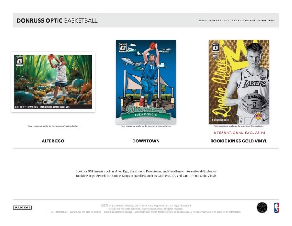 2024/25 Panini Donruss Optic Basketball NBA Hobby International Box