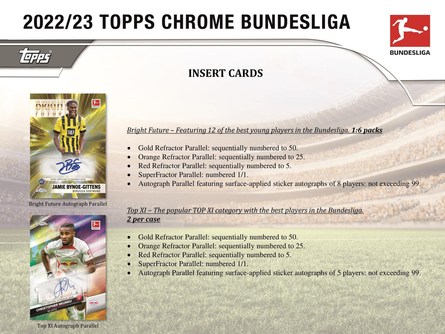 2022/23 Topps Chrome Bundesliga Soccer (Fussball) Hobby Box