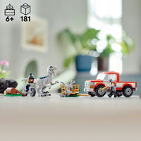 LEGO Jurassic World Blue and Beta Velociraptor Capture 76946 with Truck and 2 Dinosaur Toys for Kids, 2022 Dominion Movie Inspired Set