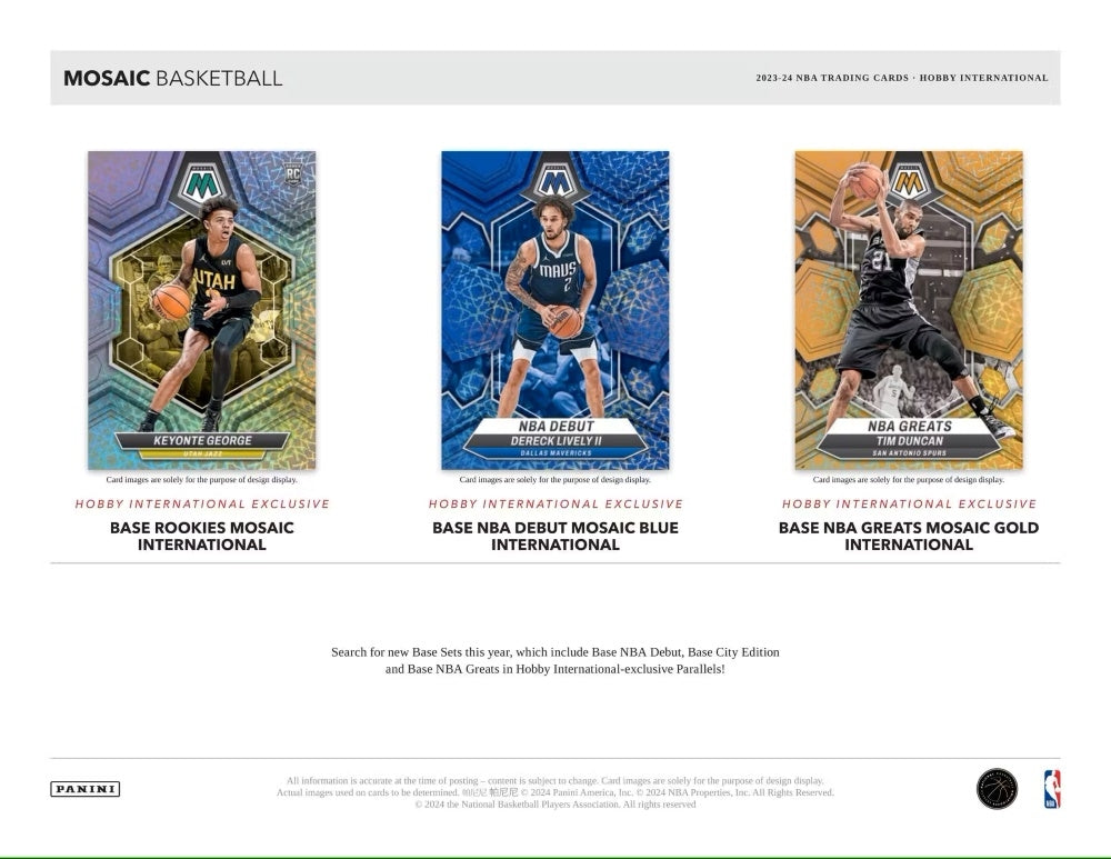 2023/24 Panini Mosaic Basketball NBA International Hobby Box
