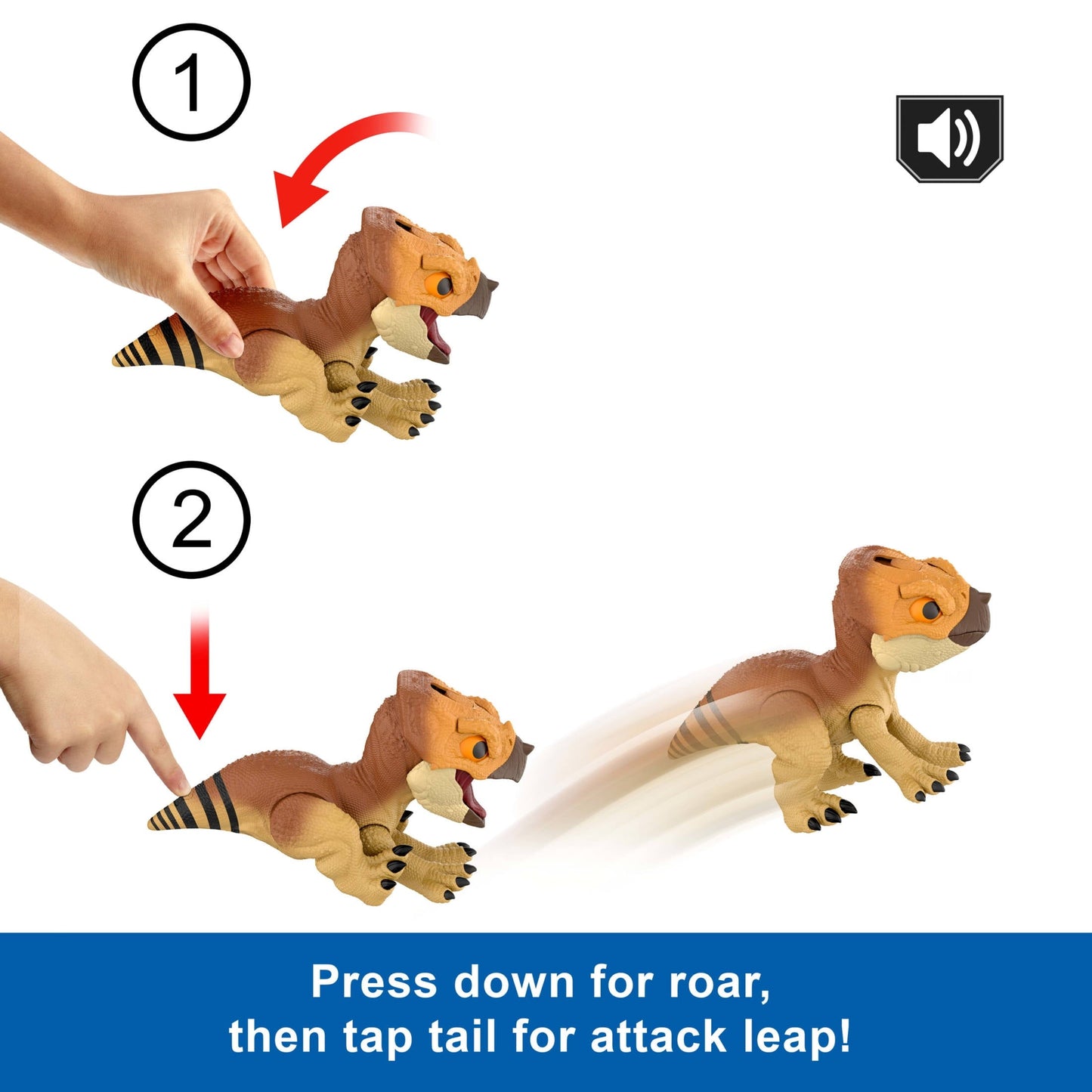 Jurassic World Rebirth Primal Protector Aquilops Dolores Interactive Dinosaur Toy, Attack & Sounds