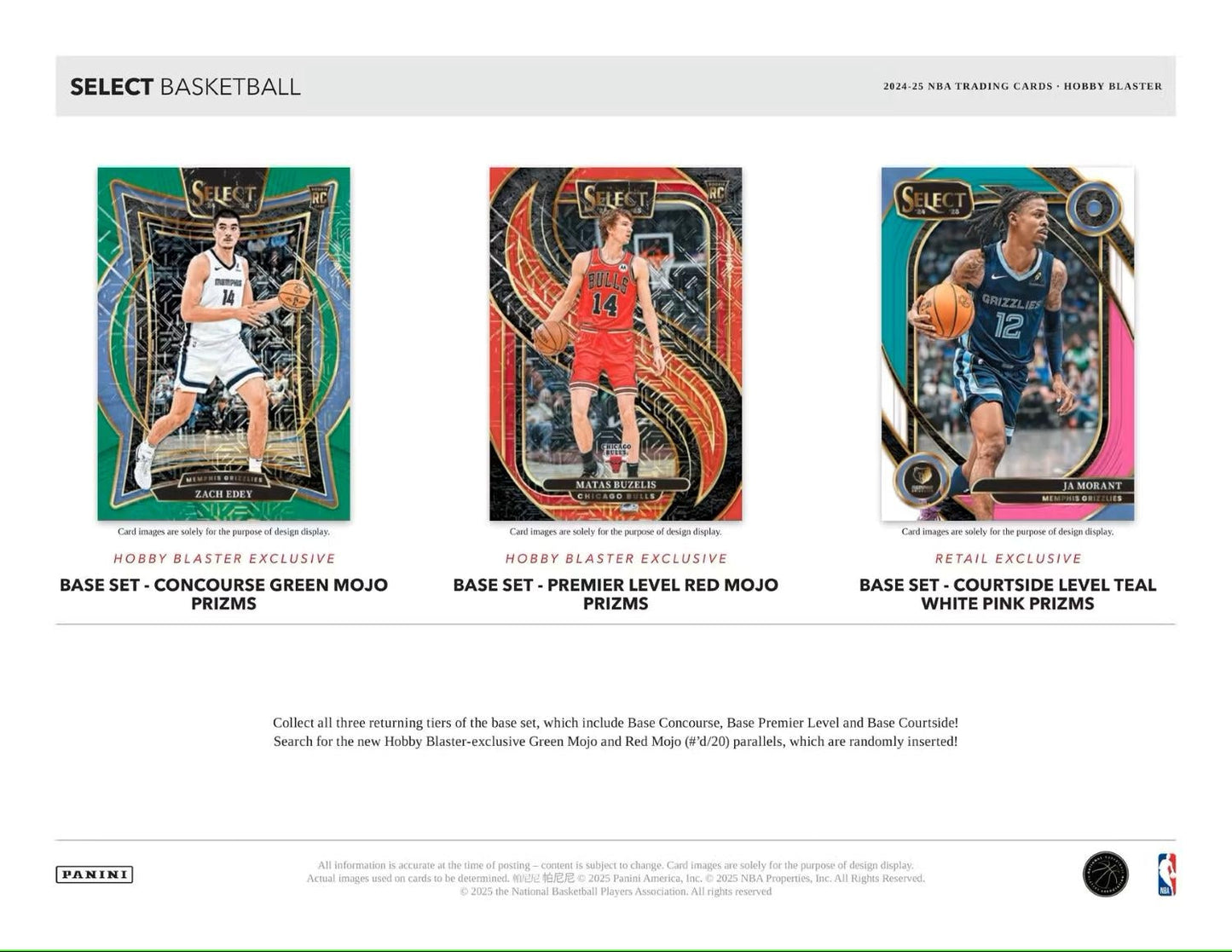 2024/25 Panini Select Basketball NBA BLASTER Box