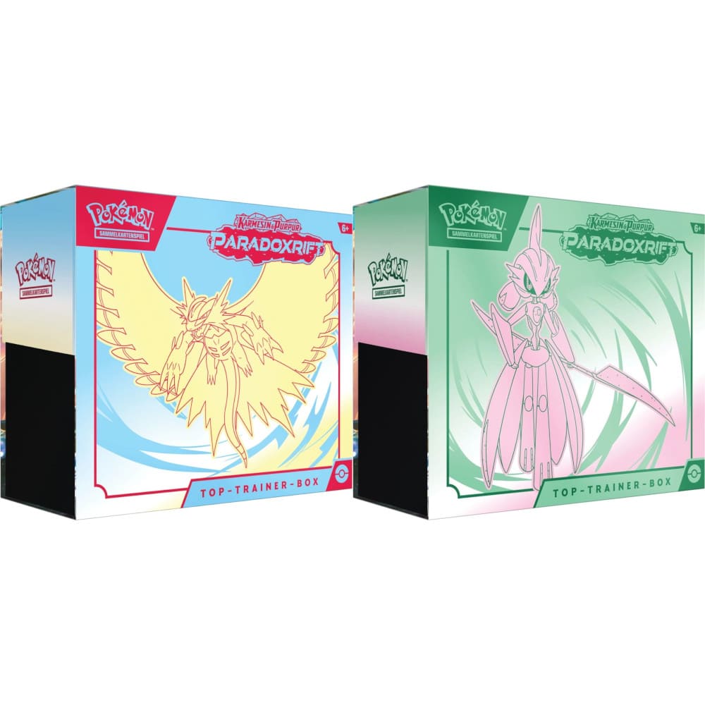 Pokemon <br> Paradoxrift <br> Top-Trainer-Box <br> Donnersichel / Eisenkrieger <br> 1 von 2 zufällige Auswahl