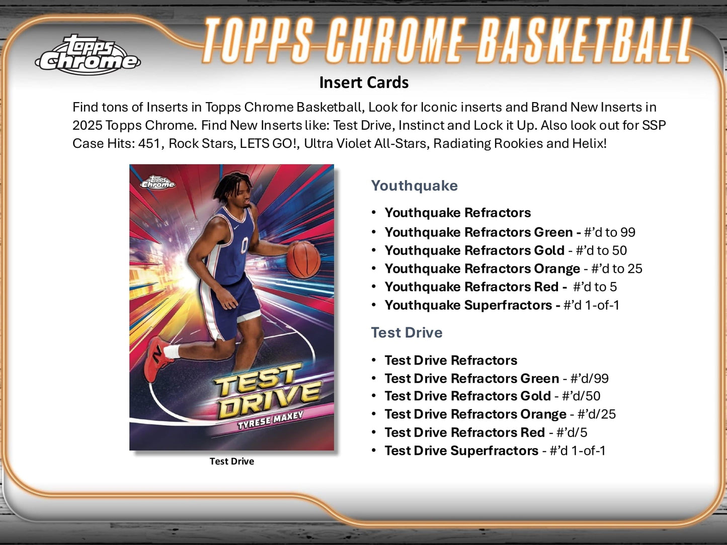 2024/25 Topps Chrome Basketball Hobby Box