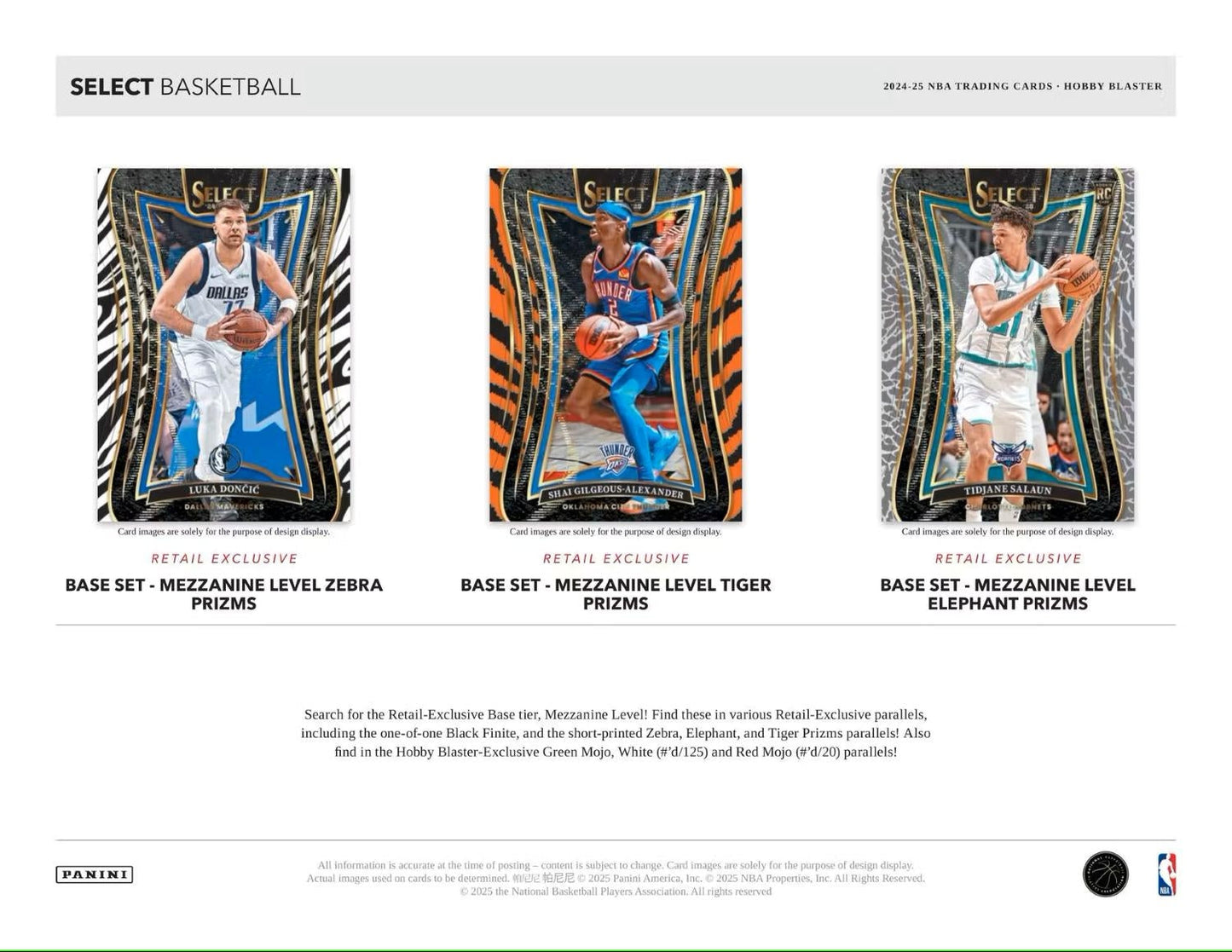 2024/25 Panini Select Basketball NBA BLASTER Box