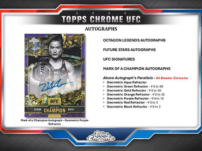 2025 Topps Chrome UFC Breaker Delight Box