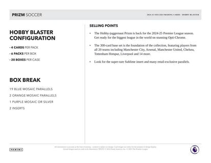 2024/25 Panini Prizm Premier League Soccer (Fußball) EPL Blaster Box