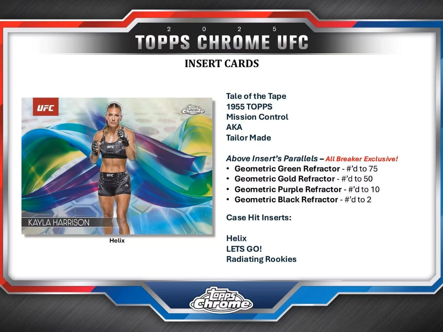 2025 Topps Chrome UFC Breaker Delight Box