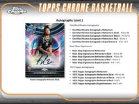 2024/25 Topps Chrome Basketball Hobby Box