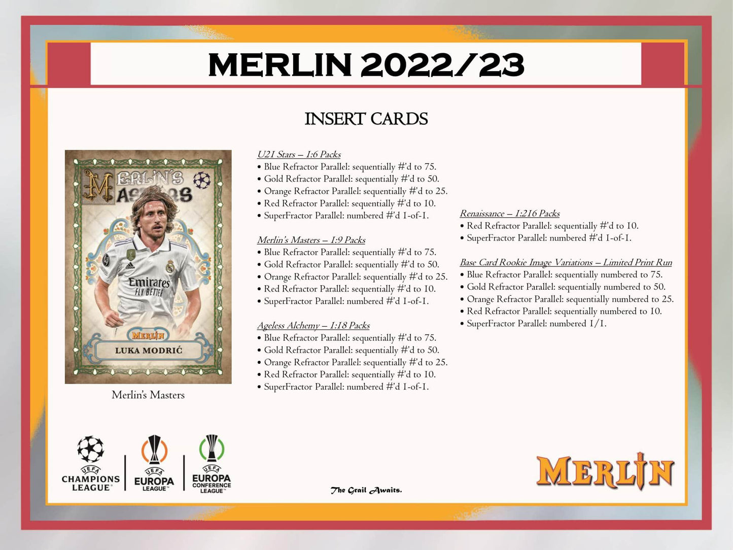 2022/23 Topps Merlin Chrome UEFA Club Competitions Soccer (Fussball) Hobby Box