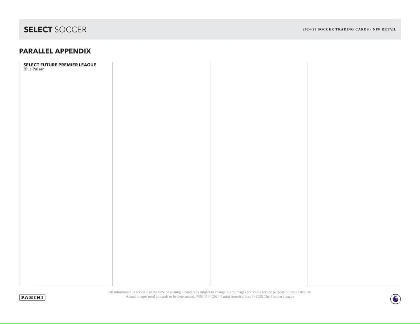 2024/25 Panini Select Premier League Soccer (Fußball) Blaster Box