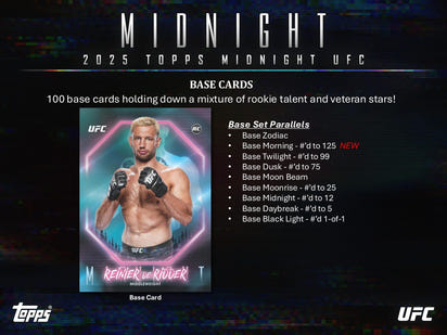2025 Topps Midnight UFC Hobby Box