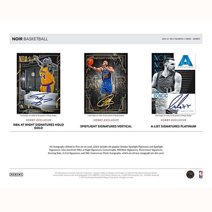 2024/25 Panini Noir Basketball NBA Hobby Box