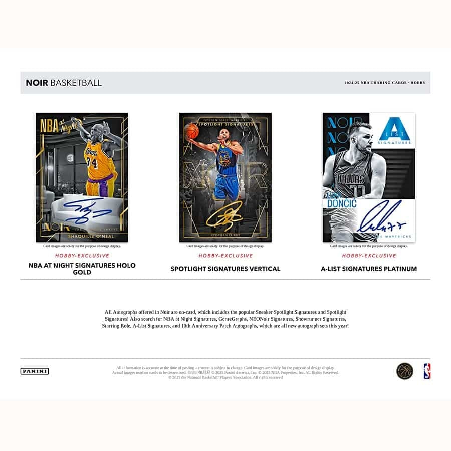 2024/25 Panini Noir Basketball NBA Hobby Box