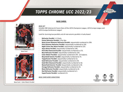 2022/23 Topps Chrome UEFA Club Competitions Soccer (Fussball) Hobby Box