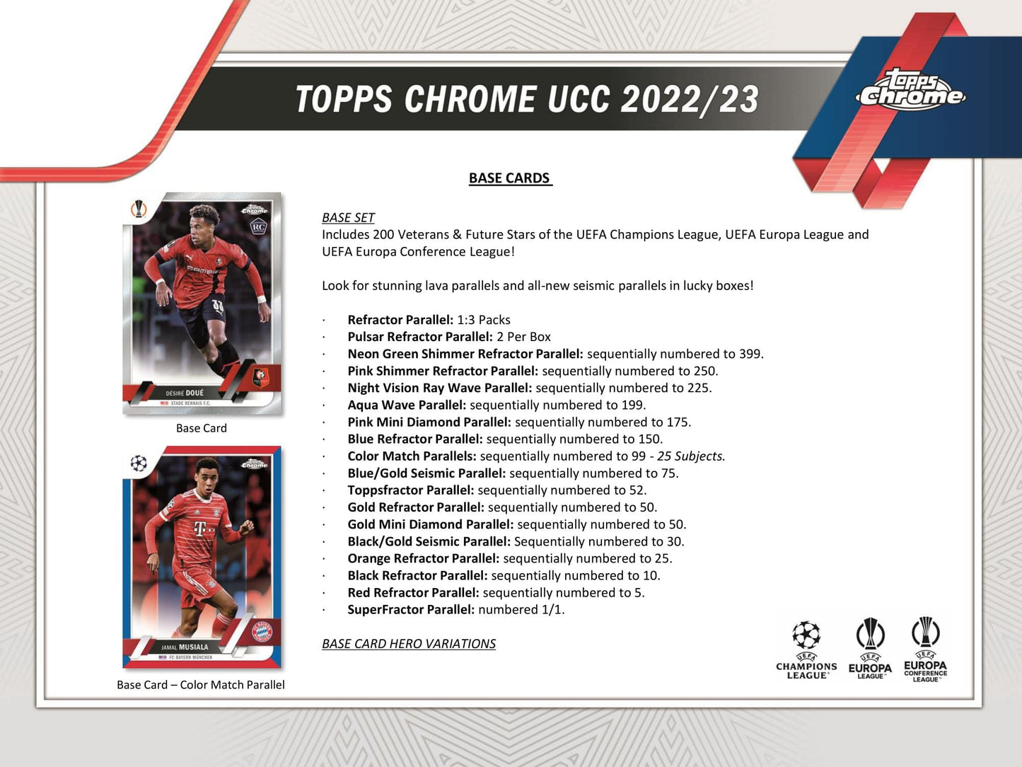 2022/23 Topps Chrome UEFA Club Competitions Soccer (Fussball) Hobby Box