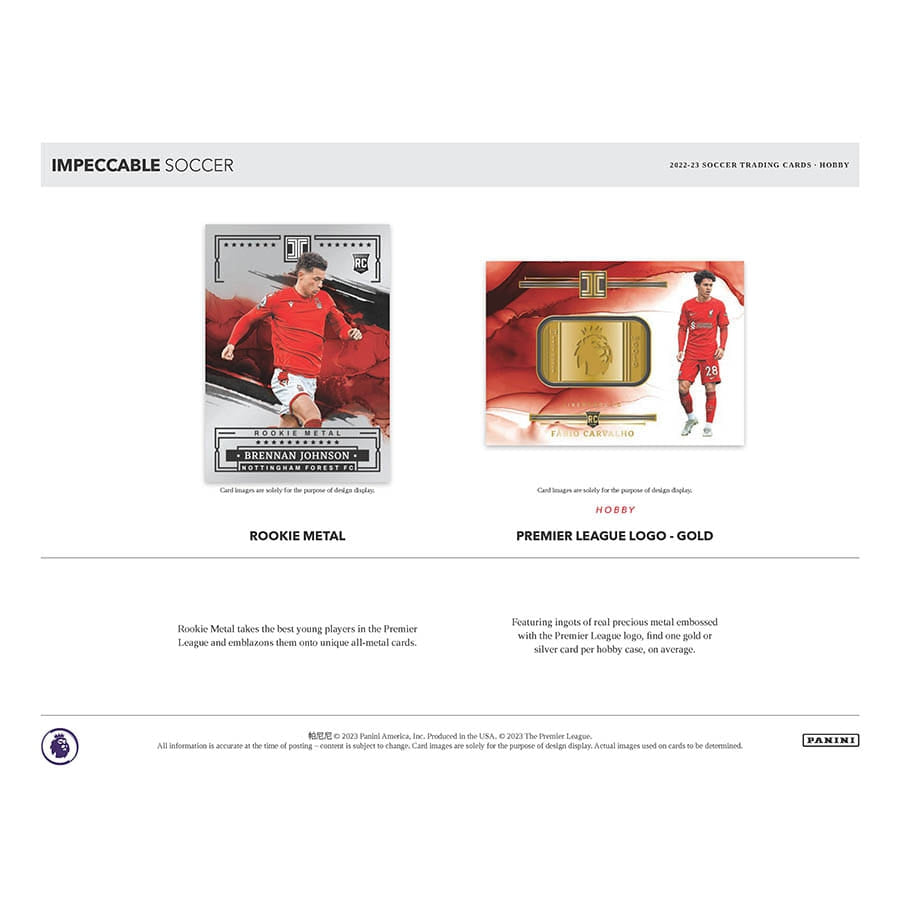 2022/23 Panini Impeccable Premier League Soccer (Fußball) EPL Hobby Box