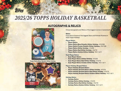 2025/26 Topps Holiday NBA Basketball Mega Box