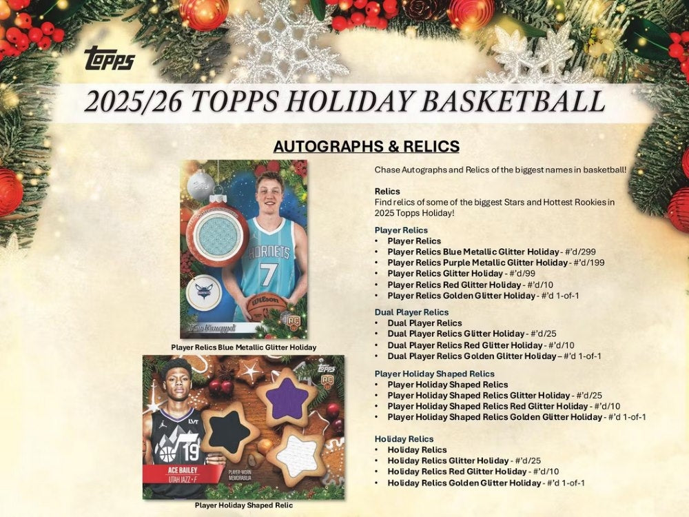 2025/26 Topps Holiday NBA Basketball Mega Box
