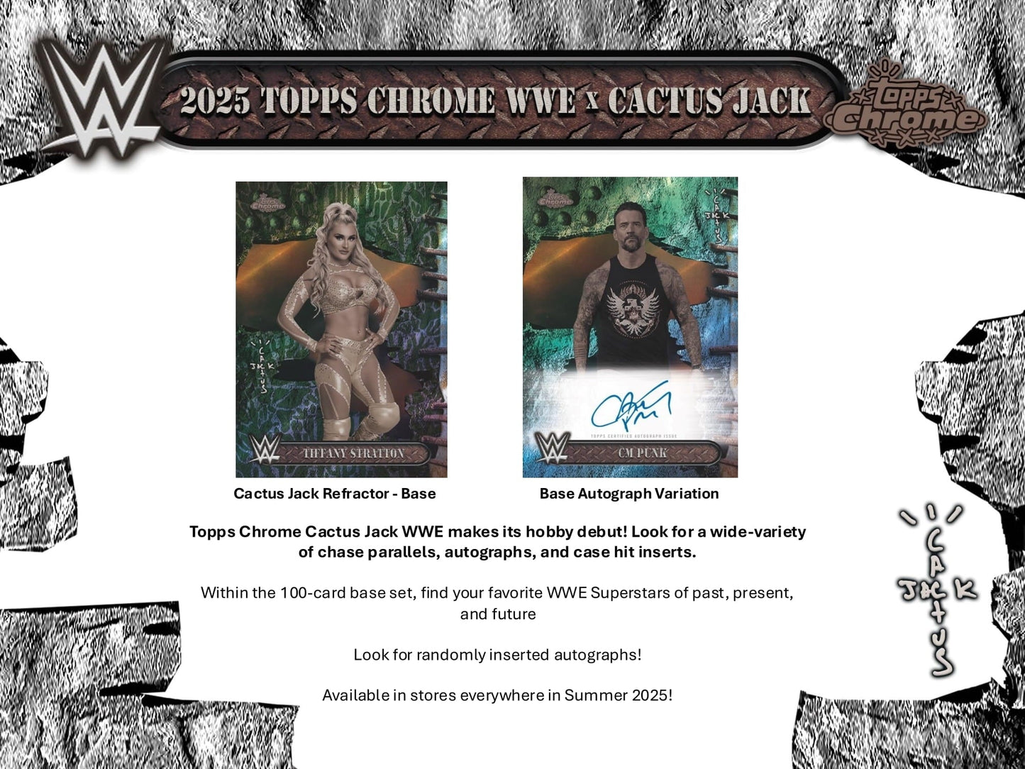 2025 Topps Chrome WWE x Cactus Jack Hobby Box