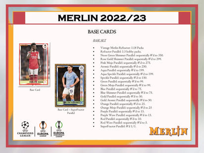 2022/23 Topps Merlin Chrome UEFA Club Competitions Soccer (Fussball) Hobby Box