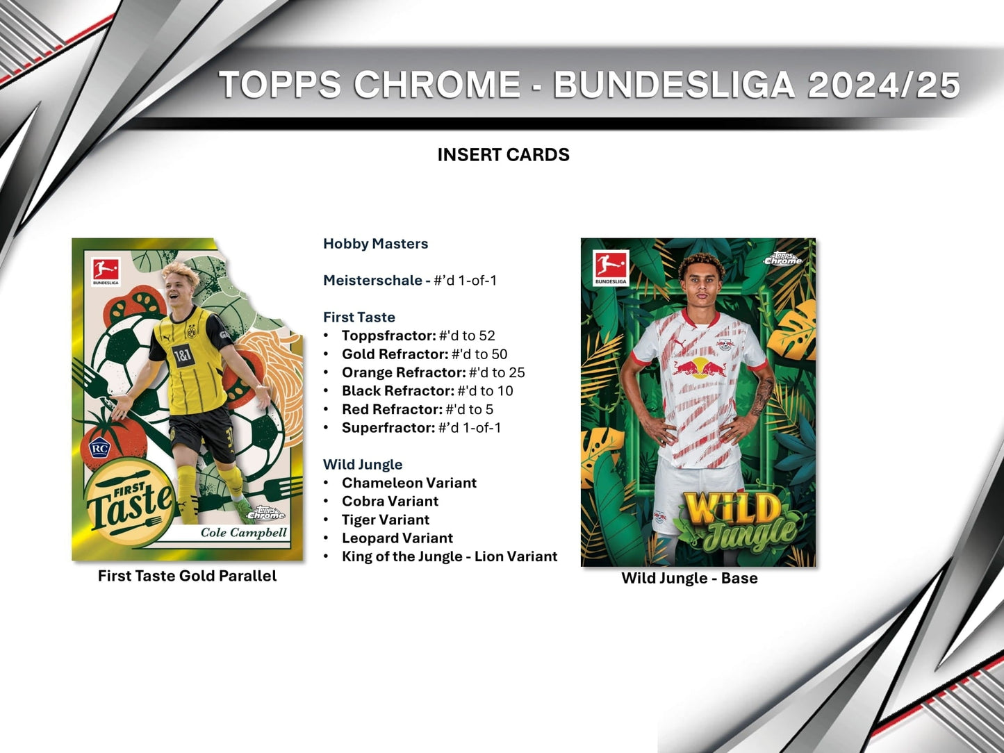2024/25 Topps Chrome Bundesliga Soccer (Fussball) Hobby Pack