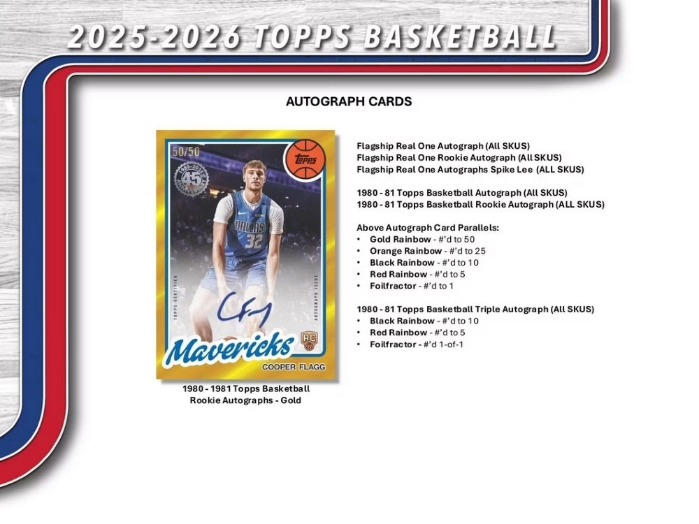 2025/26 Topps NBA Basketball Retail Pack