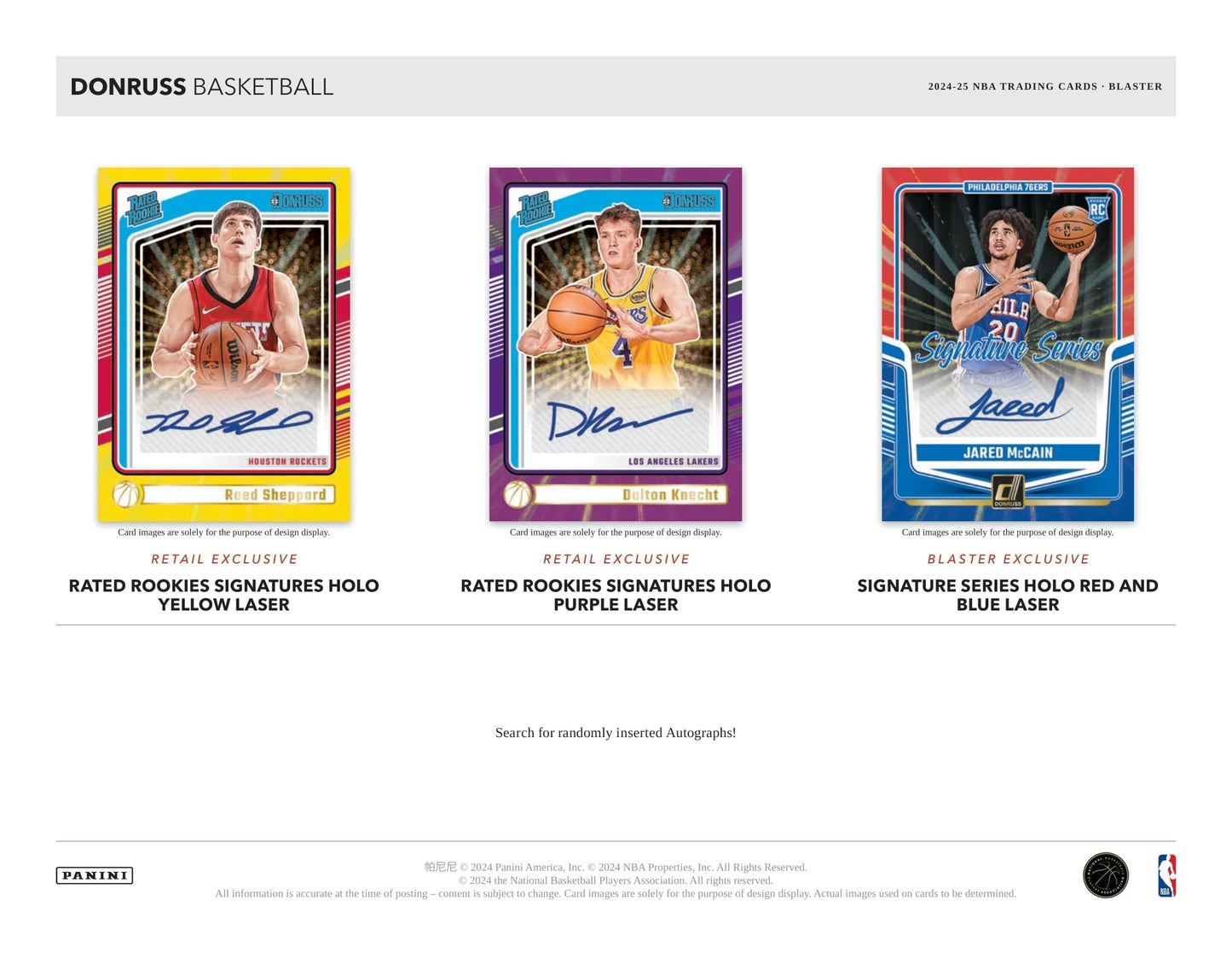 2024/25 Panini Donruss Basketball NBA Retail Pack