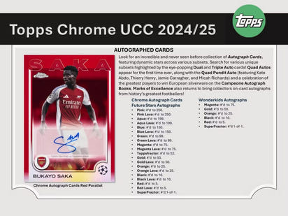 2024/25 Topps Chrome UEFA Club Competitions Soccer (Fußball) Blaster Box