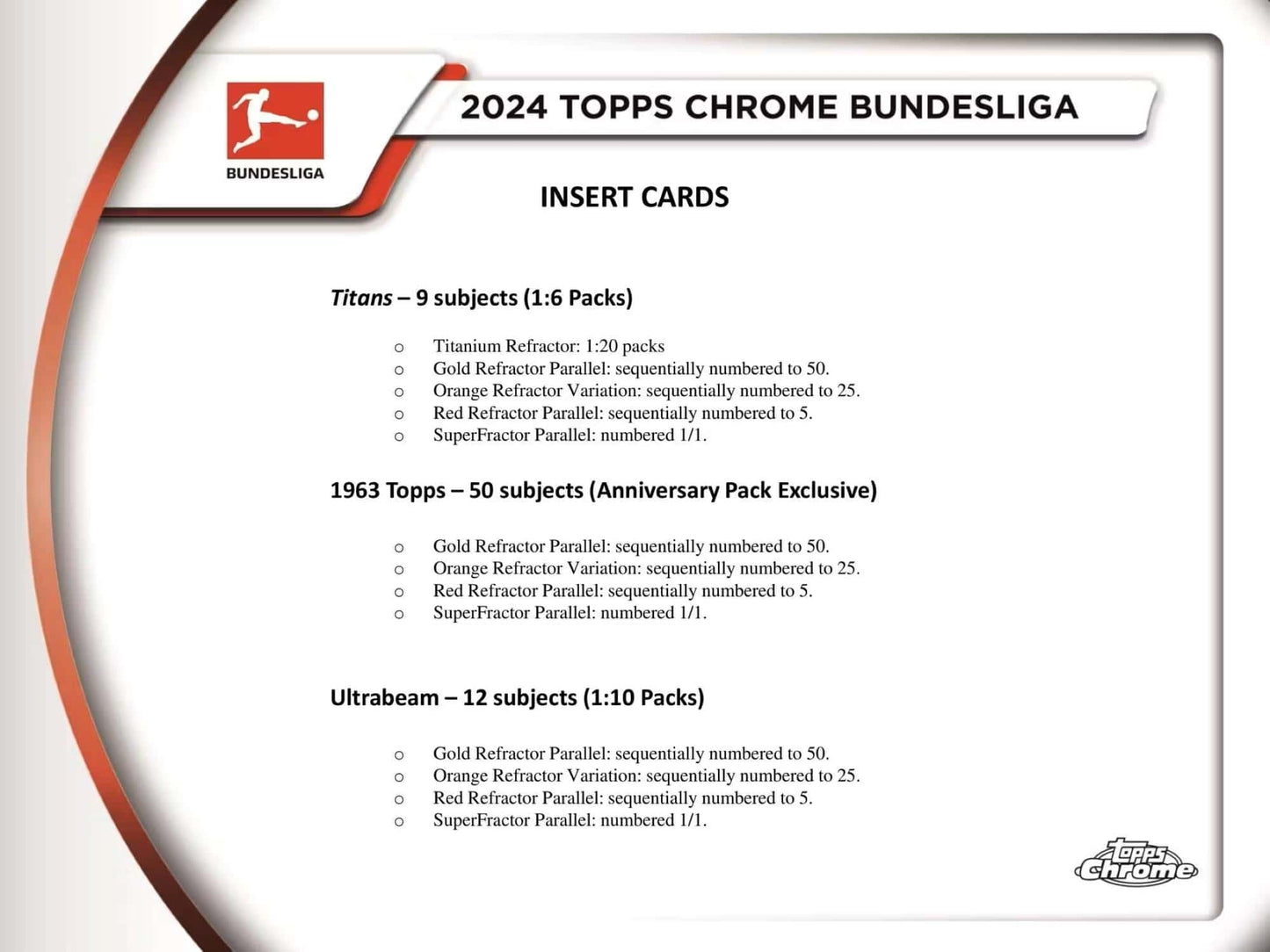 2023/24 Topps Chrome Bundesliga Soccer (Fussball) Hobby Pack