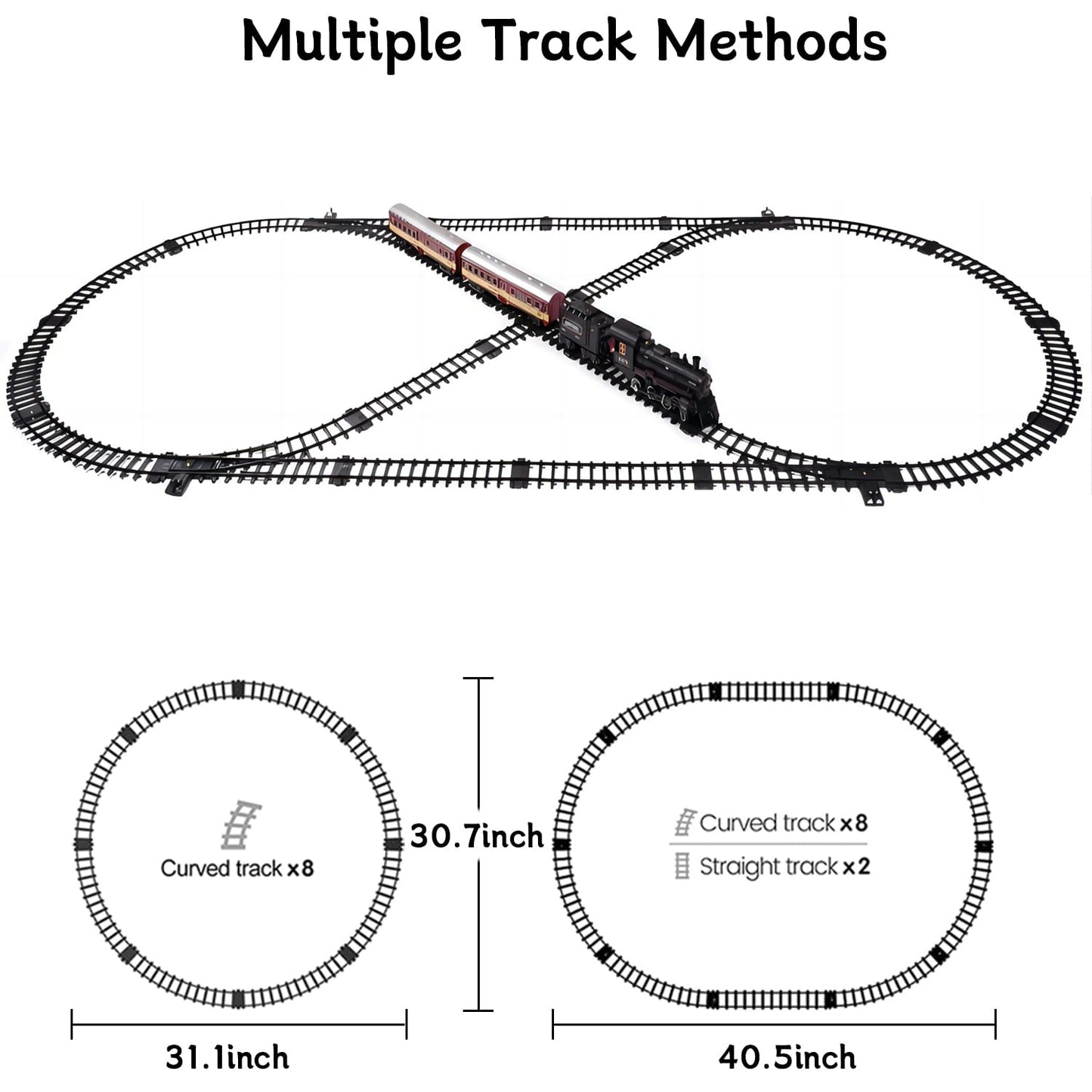 JUGAAD LIFE Train Set for Kids with Remote Control Electric RC Train Toys for Boys Girls Birthday Gifts for Kids 3 4 5 6 7 Years Old