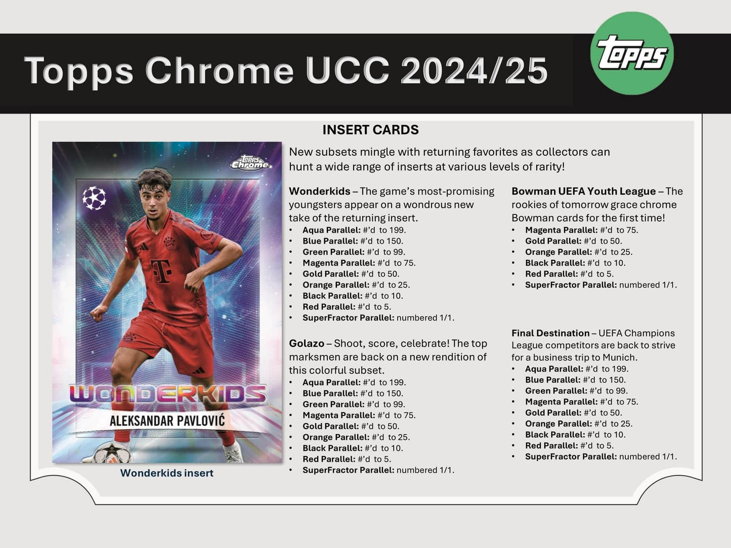 2024/25 Topps Chrome UEFA Club Competitions Soccer (Fußball) Hobby Box