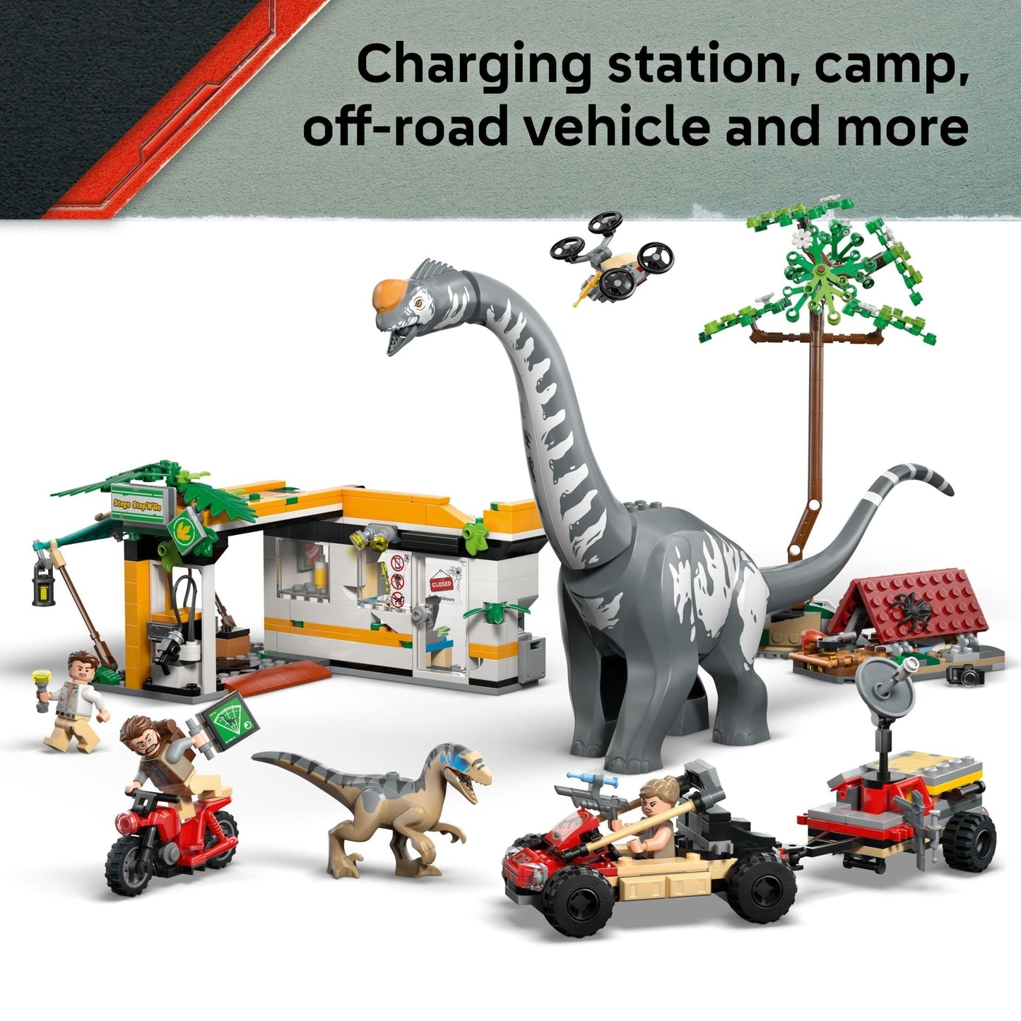 LEGO Jurassic World Raptor & Titanosaurus Tracking Mission Kids Toy - Building and Learning Toy for Pretend Play - Dinosaur Action Figures for Boys & Girls, Ages 7+ - Gift Idea for Birthdays -76973