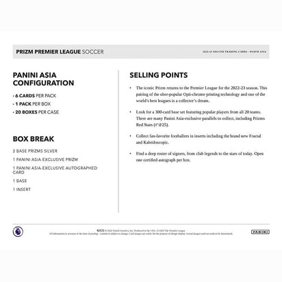 2022/23 Panini Prizm Premier League Soccer (Fußball) Asia Tmall Box