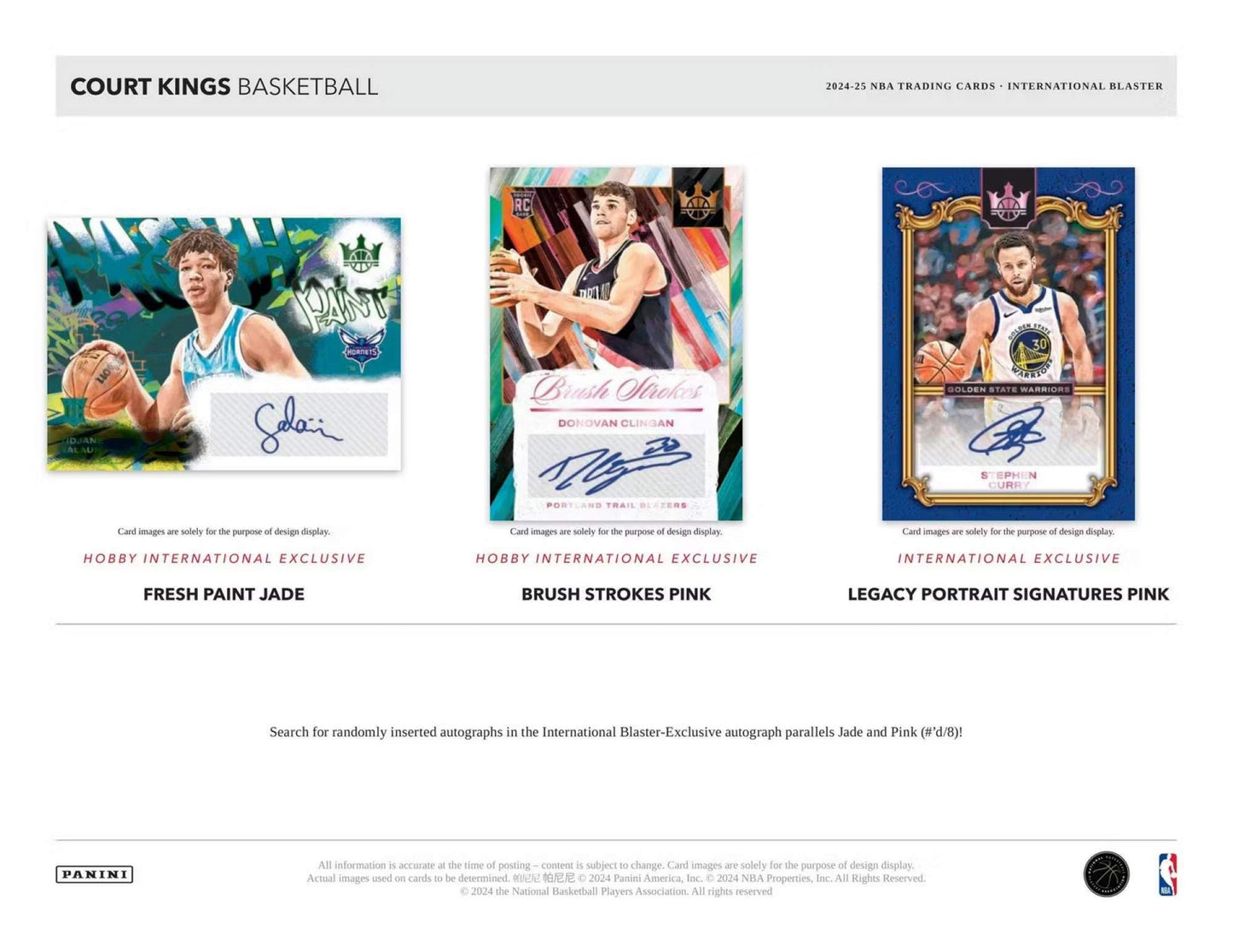 2024/25 Panini Court Kings Basketball NBA International Blaster Box